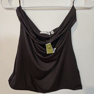 Black Tube Top Blouse